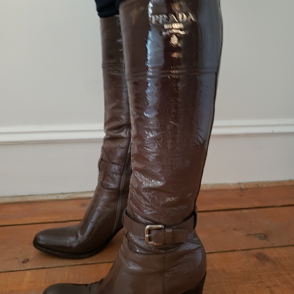 Prada leather boots, size 37 - Picture 2 of 4
